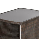 Set Tavolino e 2 Sedie da Giardino in Rattan Marrone