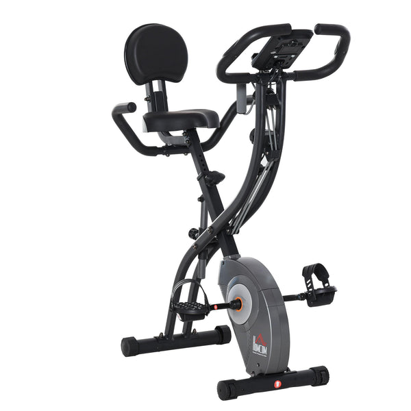 sconto Cyclette Magnetica Pieghevole con Bande Elastiche e Display LCD Grigia