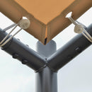 Pergola da Giardino 3x2,85m in Metallo e Poliestere Beige