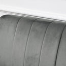 Divano 3 Posti 203x84x83 cm in Velluto Grigio Scuro