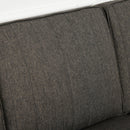 Divano Letto Angolare 216x139x80 cm con Penisola in Legno e Tessuto Grigio