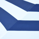 Ombrellone da Giardino Ø2,27m in Metallo e Poliestere Strisce Blu e Bianche