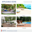 Ombrellone da Giardino Ø2,27m in Metallo e Poliestere Strisce Blu e Bianche