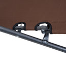 Sedia Sdraio Reclinabile Pieghevole in Metallo e Textilene Marrone