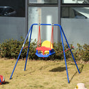 Altalena per Bambini da Giardino 140x110x120 cm Seggiolino con Cintura di Sicurezza Multicolor