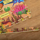 Tappeto Puzzle in EVA 24 Pezzi 61x61 cm Multicolore