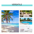 Set 2 Sdraio e Tavolino da Giardino in Metallo e Tessuto Nero