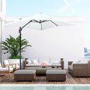 Ombrellone da Giardino 2,5x2,5m in Alluminio e Poliestere Crema