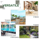 Set Salotto da Giardino Divano con Penisola e Tavolino in Rattan Grigio