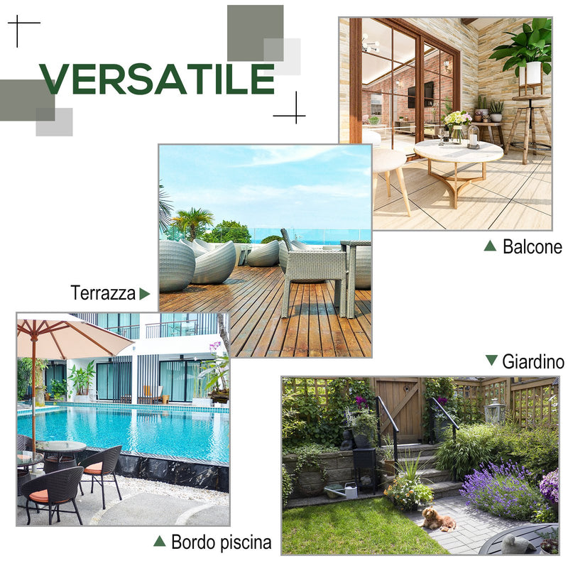 Set Salotto da Giardino Divano con Penisola e Tavolino in Rattan Grigio