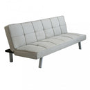 Divano Letto Aaron 178x80x71 cm in Tessuto Grigio chiaro