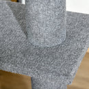 Albero Tiragraffi per Gatti a Soffitto 4 Livelli 43x27x228-260cm Altezza Regolabile Grigio