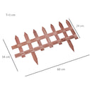 Staccionata in Legno 12 Pezzi H34 cm per Aiuole Giardino e Orto