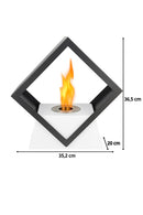 Camino a Bioetanolo da Tavolo 35,2x20x36,5 cm Vannini Rubik Nero