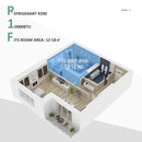 Deumidificatore d'Aria 19,2 Litri 1122W 2 Velocità Bianco