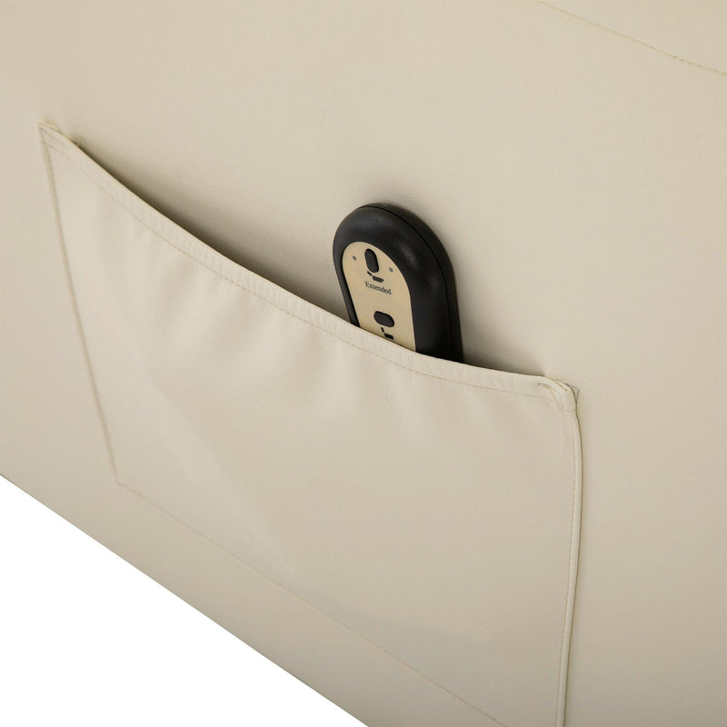 Poltrona Alzapersona Elettrica 1 Motore in Similpelle Crema