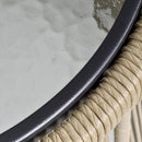 Set Tavolino e 2 Poltrone da Giardino in Acciaio  e Rattan Cachi e Grigio