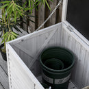 Panca Contenitore da Giardino 127x56x60 cm in Legno di Abete Grigio