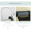 Trasportino per Cani e Gatti Pieghevole 61x46x51 cm in Oxford e PVC Grigio