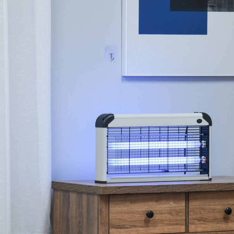 Zanzariera Elettrica 2 Lampade LED 15W Grigio