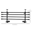 Griglia Divisoria Regolabile per Trasporto Cani per Auto Nera