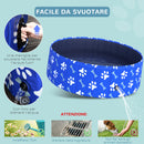 Piscina Rigida per Cani Taglia Piccola 35 Kg Ø100x30 cm in PVC e Truciolare Blu