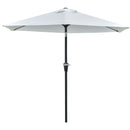 Ombrellone da Giardino Ø2,27m in Metallo e Poliestere Bianco Crema