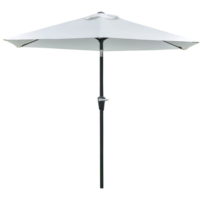 Ombrellone da Giardino Ø2,27m in Metallo e Poliestere Bianco Crema