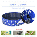 Piscina Rigida per Cani Taglia Media 65 Kg Ø120x30 cm in PVC e Truciolare Blu