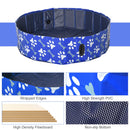 Piscina Rigida per Cani Taglia Media 65 Kg Ø120x30 cm in PVC e Truciolare Blu