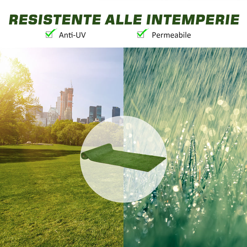 Erba Sintetica per Giardino 20 mm 4x1m Verde