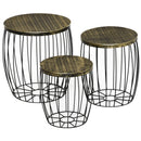 Set 3 Portapiante da Giardino in Metallo Nero e Bronzo