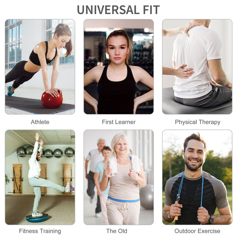 Balance Ball con 2 Elastici e Pompa per Allenamento e Riabilitazione Muscolare Blu