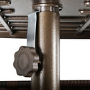 Tavolino da Giardino 55,5x55,5x46 cm in Rattan e Acciaio Marrone