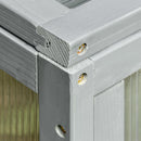 Mini Serra da Giardino 90x92x28 cm in Legno e Policarbonato Trasparente