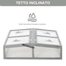 Mini Serra da Giardino 90x92x28 cm in Legno e Policarbonato Trasparente