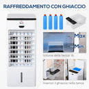 Raffrescatore Ventilatore con Ghiaccio 75W 9 Funzioni Bianco