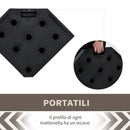 Base per Ombrellone da Giardino 96x96x9 cm in HDPE Nero