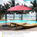 Base per Ombrellone da Giardino 96x96x9 cm in HDPE Nero