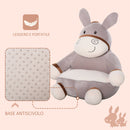 Poltroncina per Bambini 60x55x60 cm in Peluche Asino Grigio