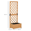 Fioriera da Giardino con Griglia 60x40x160 cm in Legno