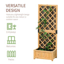 Fioriera da Giardino con Griglia 60x40x160 cm in Legno