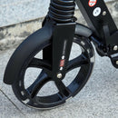 Monopattino per Ragazzi Pieghevole Regolabile Ruote Luminose in Alluminio Nero