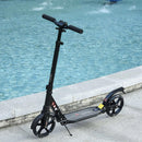 Monopattino per Ragazzi Pieghevole Regolabile Ruote Luminose in Alluminio Nero