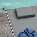 Lettino Prendisole da Giardino 160x60x65 cm in Alluminio Grigio