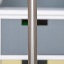 Lampada da Terra ad Arco con Paralume E27 94x30x130-180 cm in Metallo e Metallo Bianco