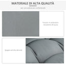 Set 3 Cuscini Seduta e 2 Schienali per Pallet in Poliestere Imbottito Grigio scuro