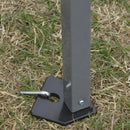 Gazebo Pieghevole da Giardino 3x3m in Metallo e Tessuto Bianco