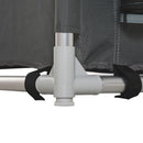 Mobile da Campeggio 3 Mensole 96x49,5x104 cm in Alluminio e Tessuto Oxford Grigio