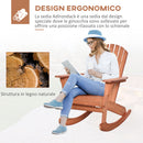 Sedia a Dondolo con Braccioli 77x94x97 cm in Legno